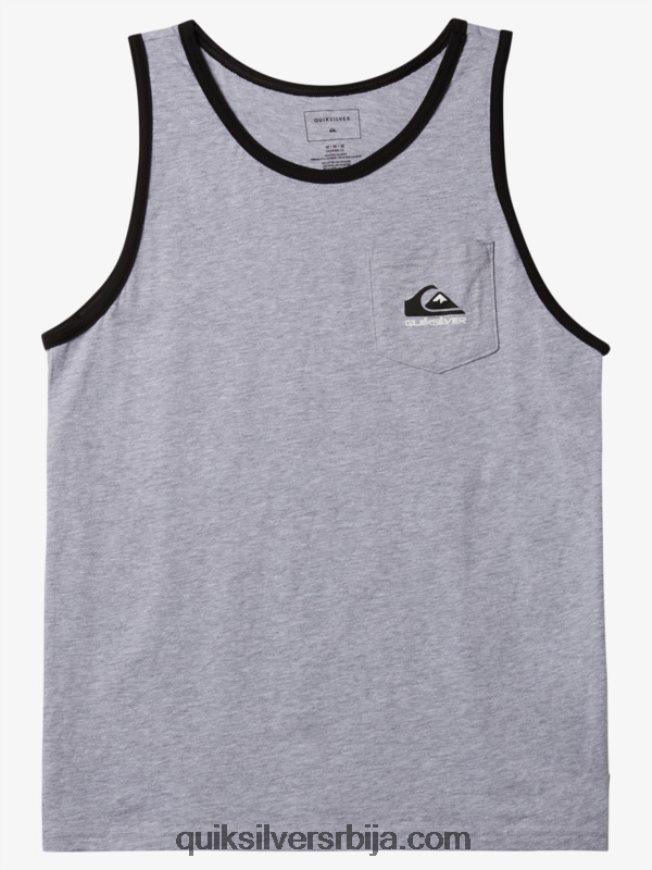 мушкарци Quiksilver омни џепни тенк мајица атлетски хеатхер Z824VN556