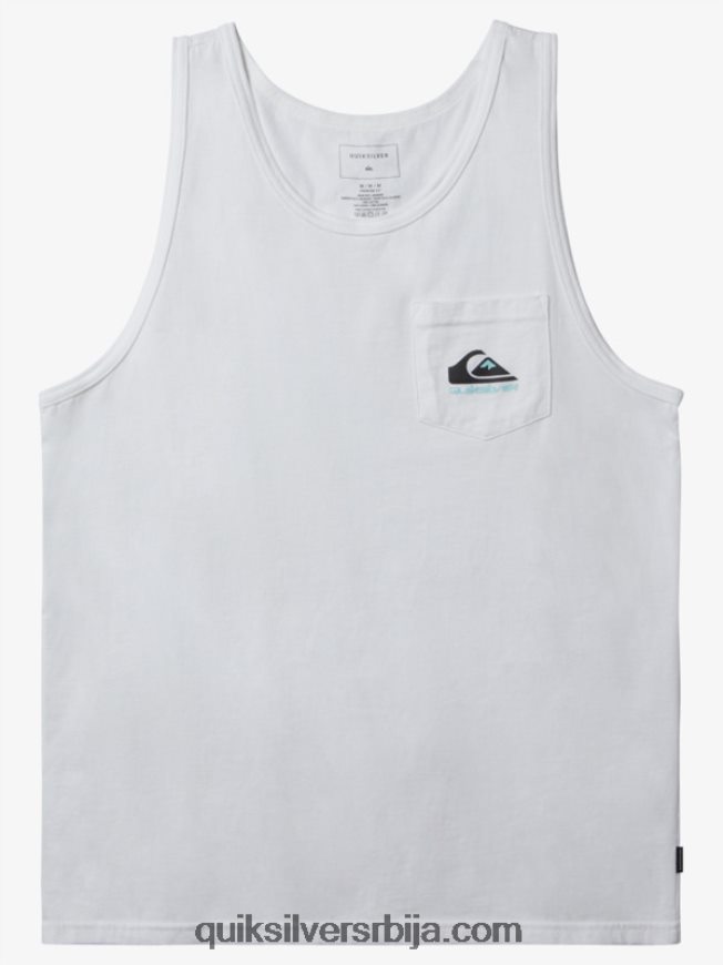 мушкарци Quiksilver омни џепни тенк мајица бео Z824VN557