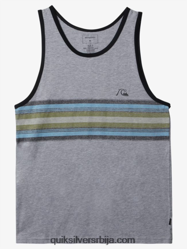 мушкарци Quiksilver свакодневни танк са пругама атлетски хеатхер Z824VN704