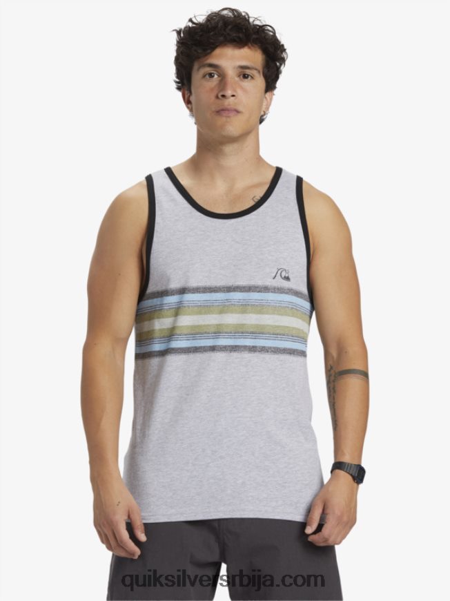 мушкарци Quiksilver свакодневни танк са пругама атлетски хеатхер Z824VN704