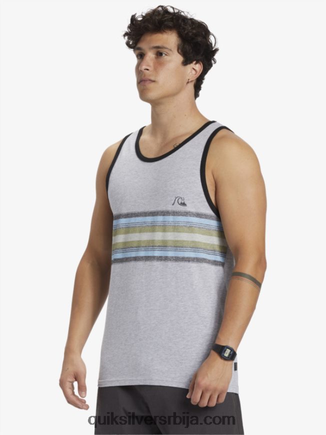 мушкарци Quiksilver свакодневни танк са пругама атлетски хеатхер Z824VN704