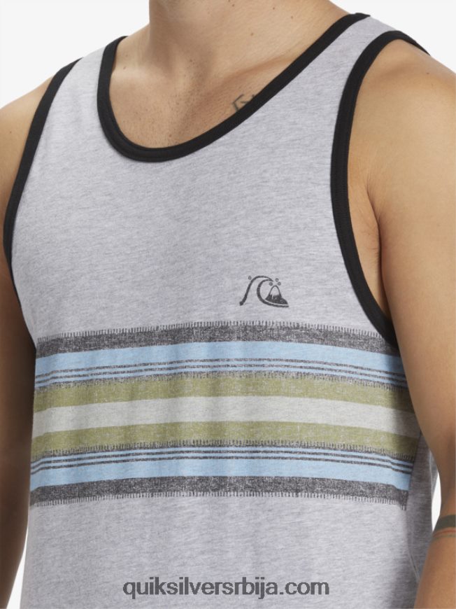 мушкарци Quiksilver свакодневни танк са пругама атлетски хеатхер Z824VN704