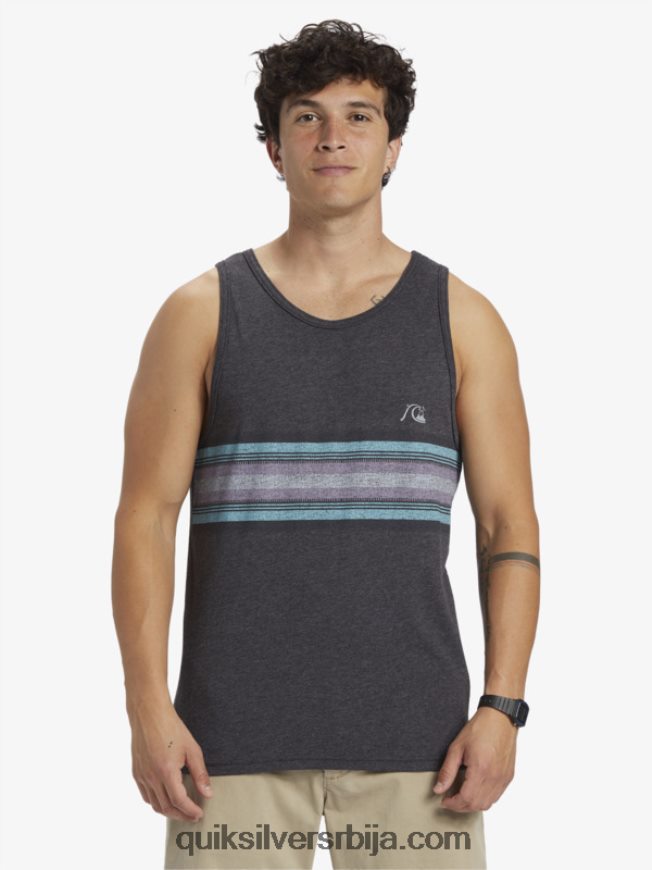 мушкарци Quiksilver свакодневни танк са пругама угаљ вријесак Z824VN705