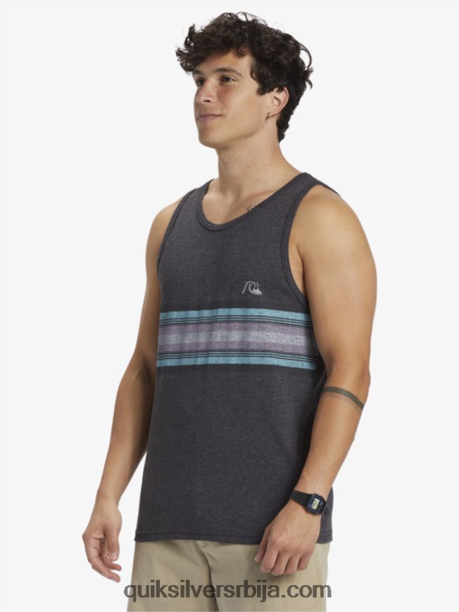 мушкарци Quiksilver свакодневни танк са пругама угаљ вријесак Z824VN705