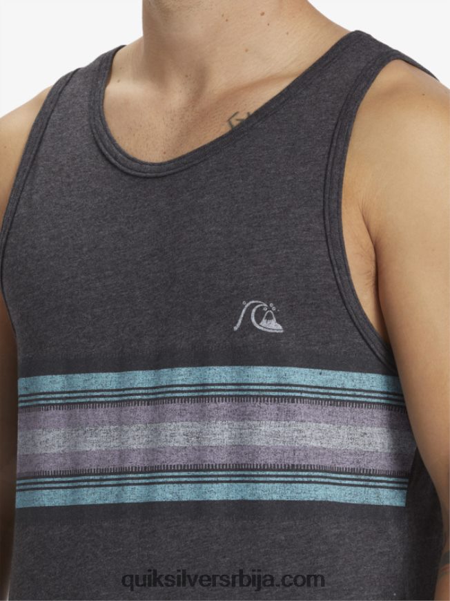 мушкарци Quiksilver свакодневни танк са пругама угаљ вријесак Z824VN705