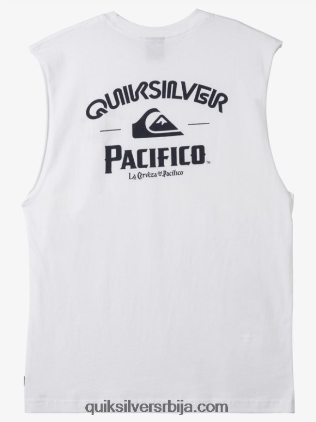 мушкарци Quiksilver x Pacifico равно стрелац тенк бео Z824VN3