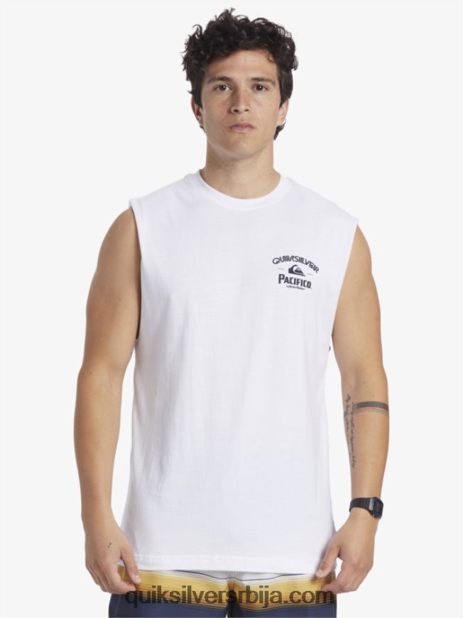 мушкарци Quiksilver x Pacifico равно стрелац тенк бео Z824VN3