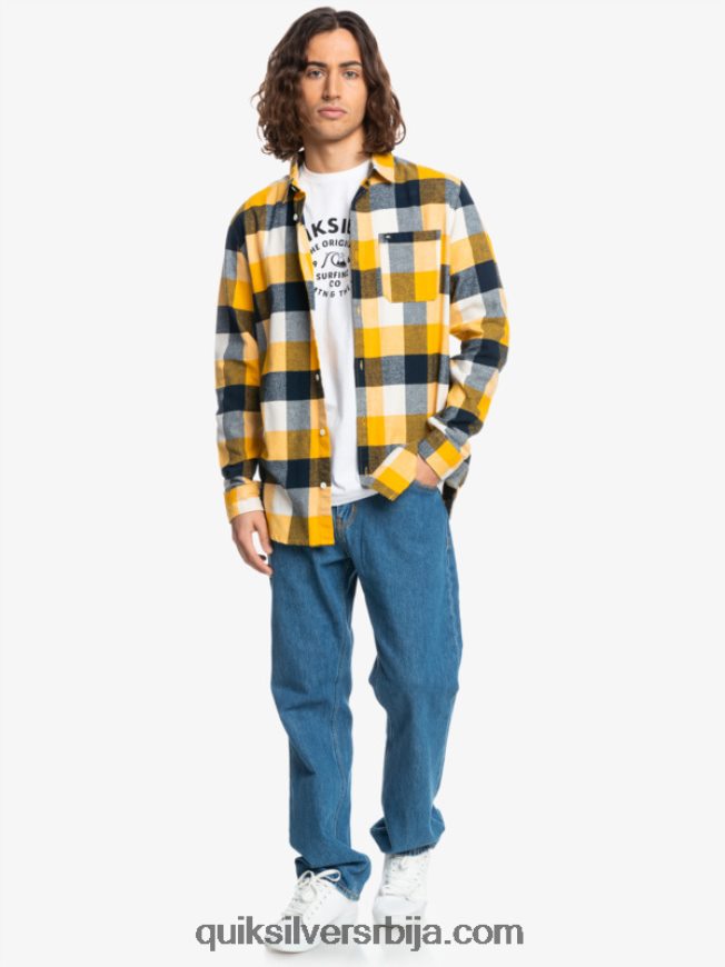 мушкарци Quiksilver фланел кошуља дугих рукава мајка брезова мушица 223 Z824VN1575