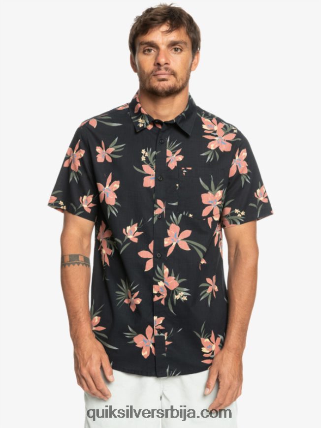 мушкарци Quiksilver кошуља кратких рукава црн холидазед Z824VN1087