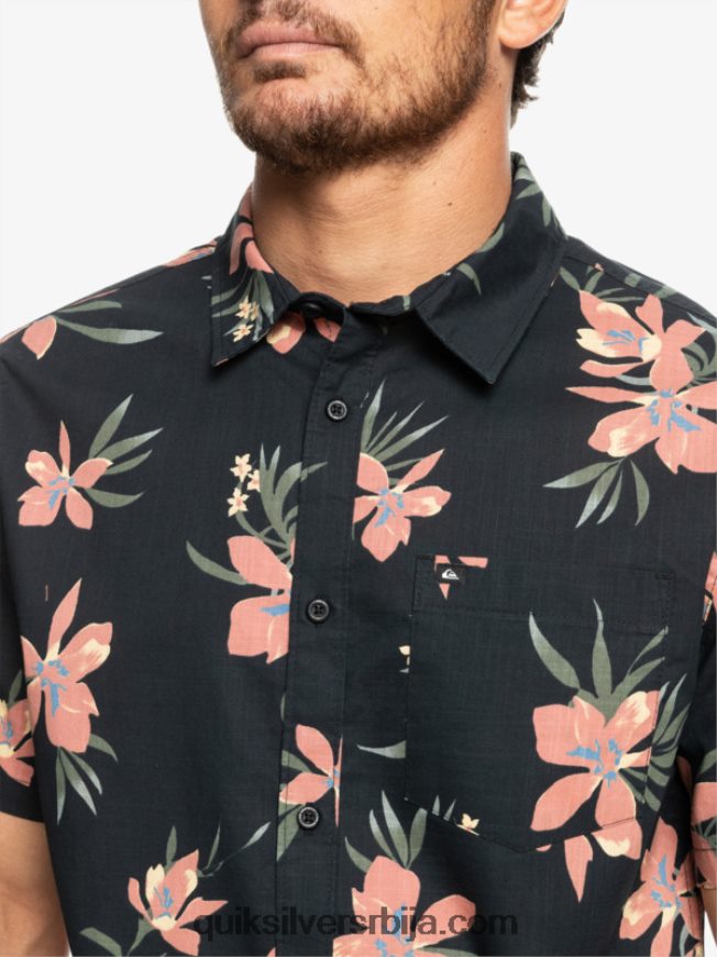 мушкарци Quiksilver кошуља кратких рукава црн холидазед Z824VN1087