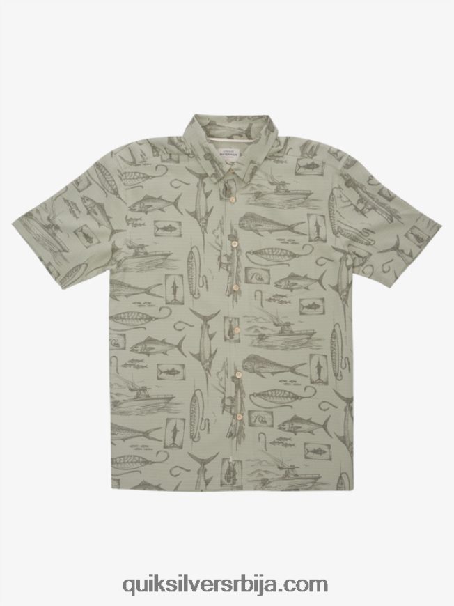 мушкарци Quiksilver Ватерман слацк лине кошуља кратких рукава теа слацк лине Z824VN1217