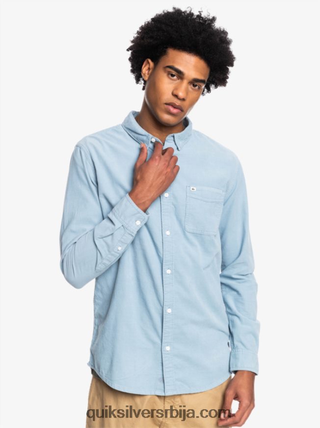 мушкарци Quiksilver кошуља дугих рукава смоке траил асхлеи блуе Z824VN1225