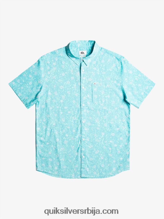 мушкарци Quiksilver мекана кошуља кратких рукава небо плава мека пахуљица Z824VN1230