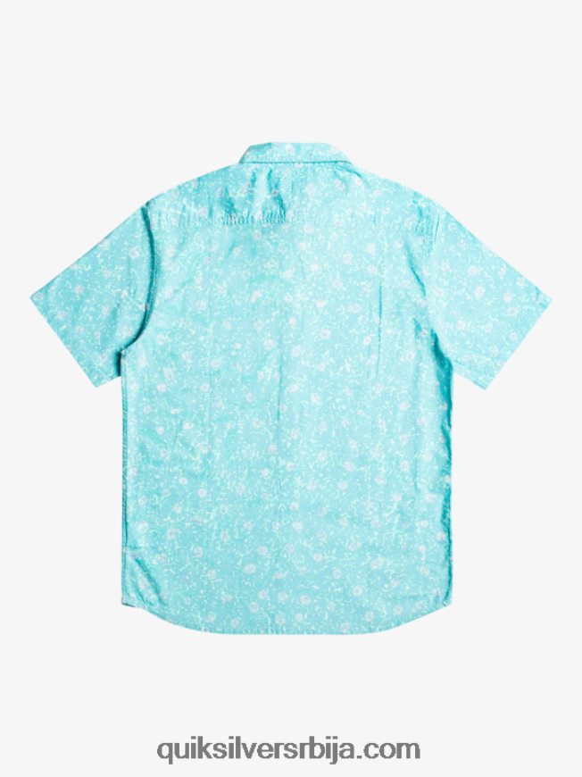 мушкарци Quiksilver мекана кошуља кратких рукава небо плава мека пахуљица Z824VN1230