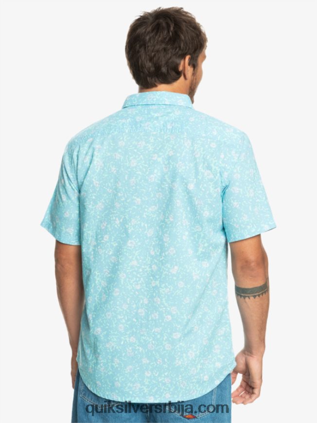 мушкарци Quiksilver мекана кошуља кратких рукава небо плава мека пахуљица Z824VN1230