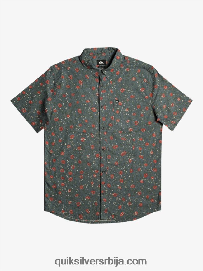 мушкарци Quiksilver мекана кошуља кратких рукава тамни шкриљац меки прах Z824VN1231