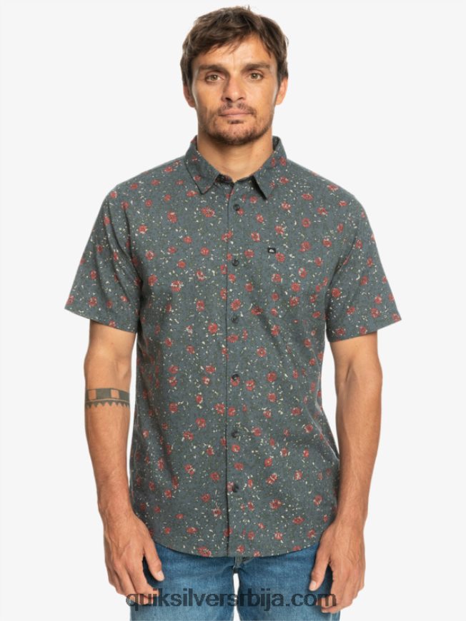 мушкарци Quiksilver мекана кошуља кратких рукава тамни шкриљац меки прах Z824VN1231