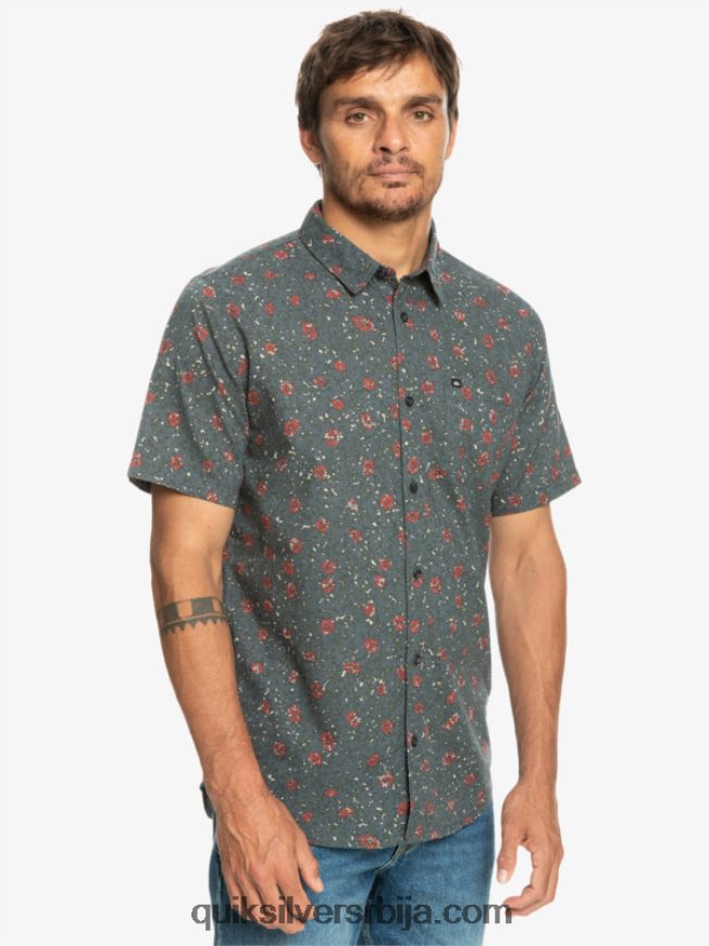 мушкарци Quiksilver мекана кошуља кратких рукава тамни шкриљац меки прах Z824VN1231