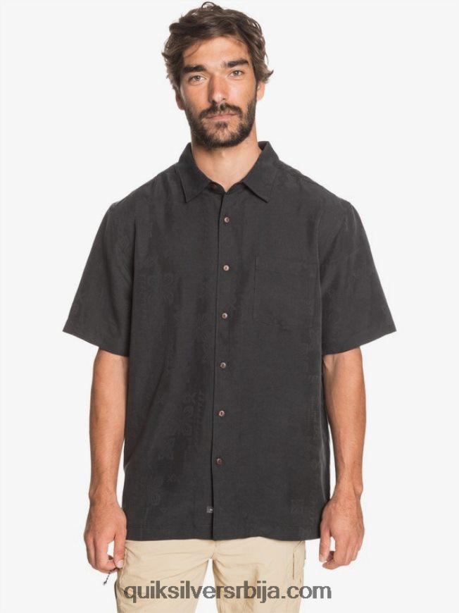 мушкарци Quiksilver кошуља кратких рукава ватерман келпиес баи црн Z824VN1357