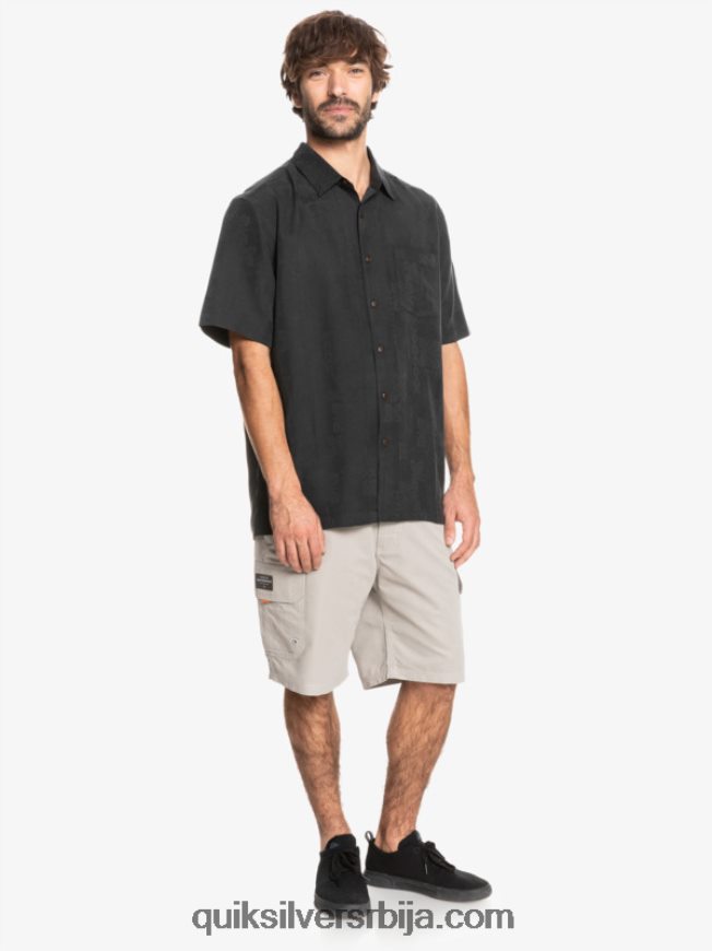 мушкарци Quiksilver кошуља кратких рукава ватерман келпиес баи црн Z824VN1357