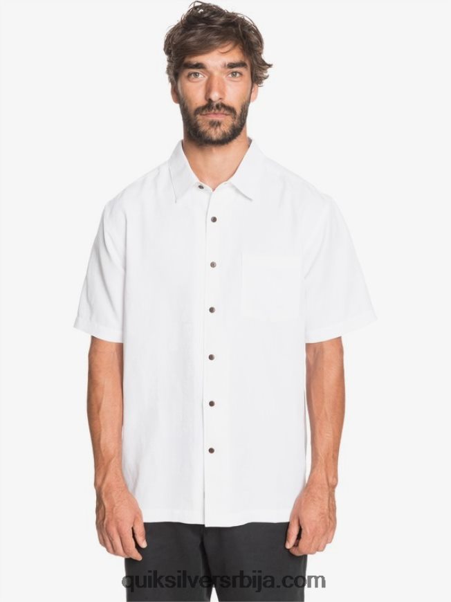 мушкарци Quiksilver кошуља кратких рукава ватерман келпиес баи бео Z824VN1358