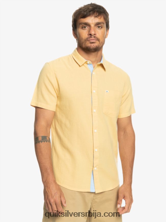 мушкарци Quiksilver кошуља кратких рукава тиме бок пшеница Z824VN1361