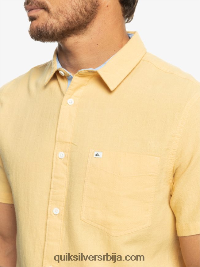 мушкарци Quiksilver кошуља кратких рукава тиме бок пшеница Z824VN1361