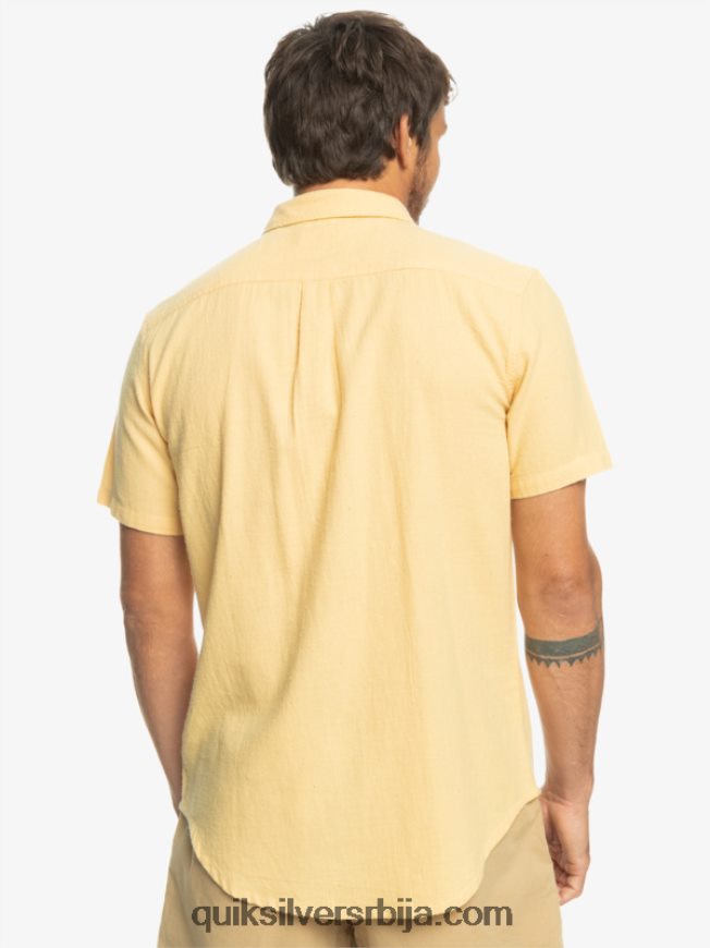 мушкарци Quiksilver кошуља кратких рукава тиме бок пшеница Z824VN1361