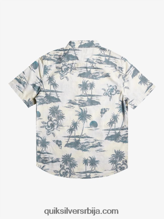 мушкарци Quiksilver аирфлов памучна кошуља кратких рукава бреза струјање ваздуха Z824VN1368