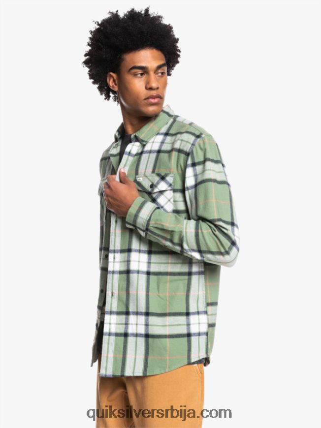 мушкарци Quiksilver липа растезљива фланелска кошуља дугих рукава лоден мраз липа прућа Z824VN1427