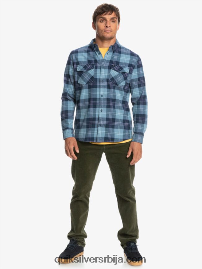 мушкарци Quiksilver Харелев растезљива кошуља дугих рукава провансијски плави зец Z824VN1509