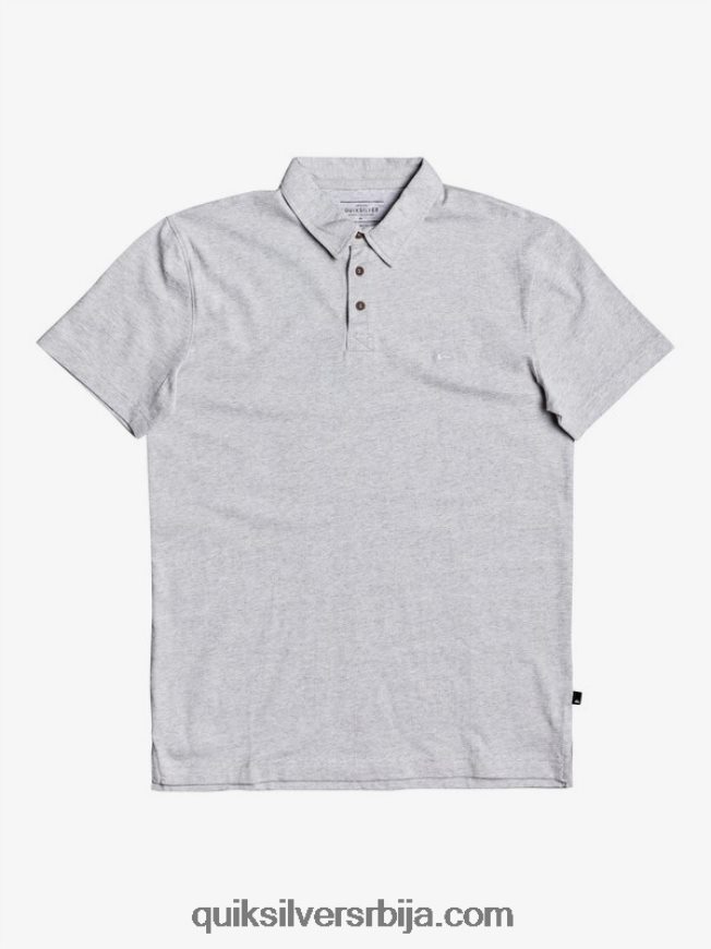 мушкарци Quiksilver свакодневна поло мајица кратких рукава за крстарење сунцем светлосиви вресак Z824VN1552