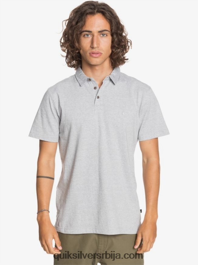 мушкарци Quiksilver свакодневна поло мајица кратких рукава за крстарење сунцем светлосиви вресак Z824VN1552