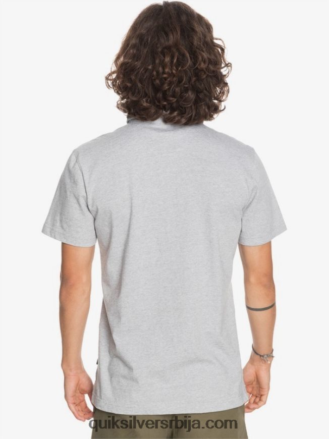 мушкарци Quiksilver свакодневна поло мајица кратких рукава за крстарење сунцем светлосиви вресак Z824VN1552
