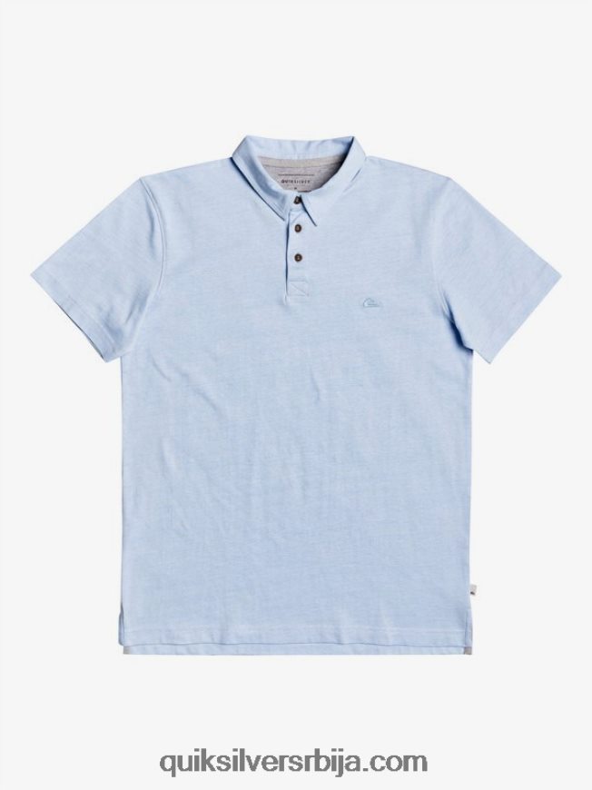 мушкарци Quiksilver свакодневна поло мајица кратких рукава за крстарење сунцем прозрачно плаво Z824VN1553