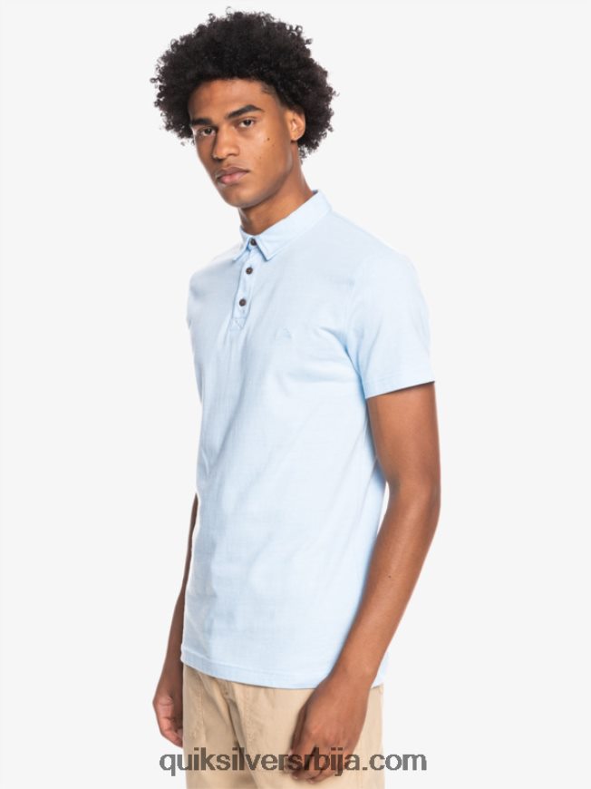 мушкарци Quiksilver свакодневна поло мајица кратких рукава за крстарење сунцем прозрачно плаво Z824VN1553