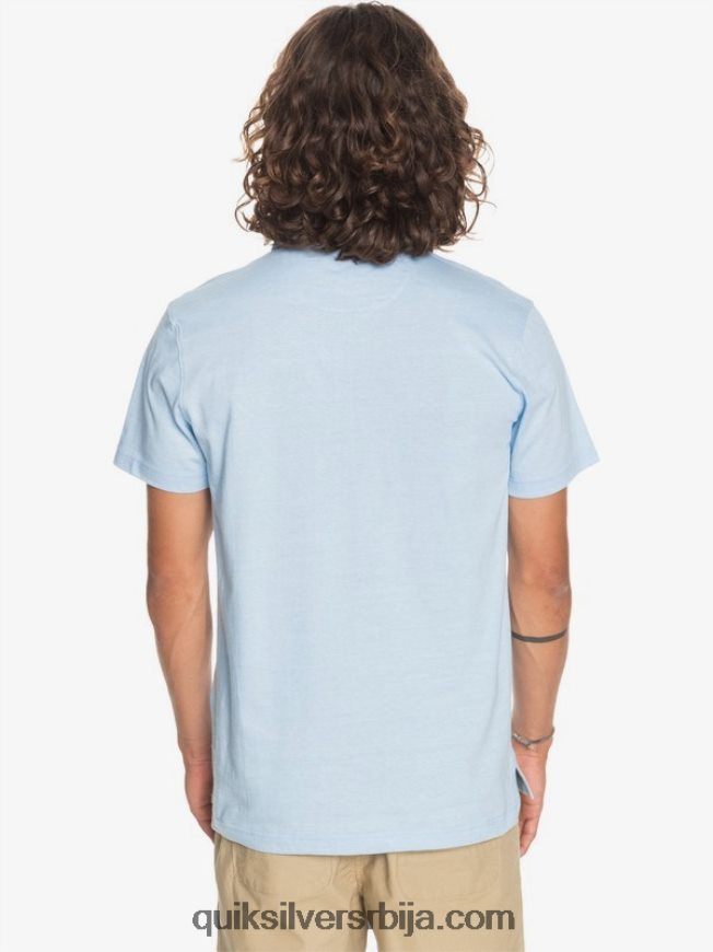 мушкарци Quiksilver свакодневна поло мајица кратких рукава за крстарење сунцем прозрачно плаво Z824VN1553