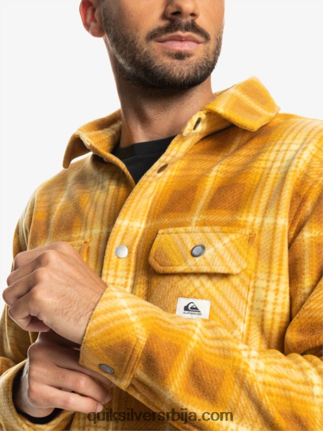 мушкарци Quiksilver фланел кошуља дугих рукава сурф даис смеђи шећер схадовплаид Z824VN1555