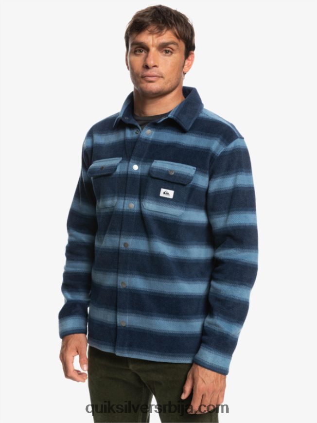 мушкарци Quiksilver фланел кошуља дугих рукава сурф даис морнарски блејзер фланел трака Z824VN1556