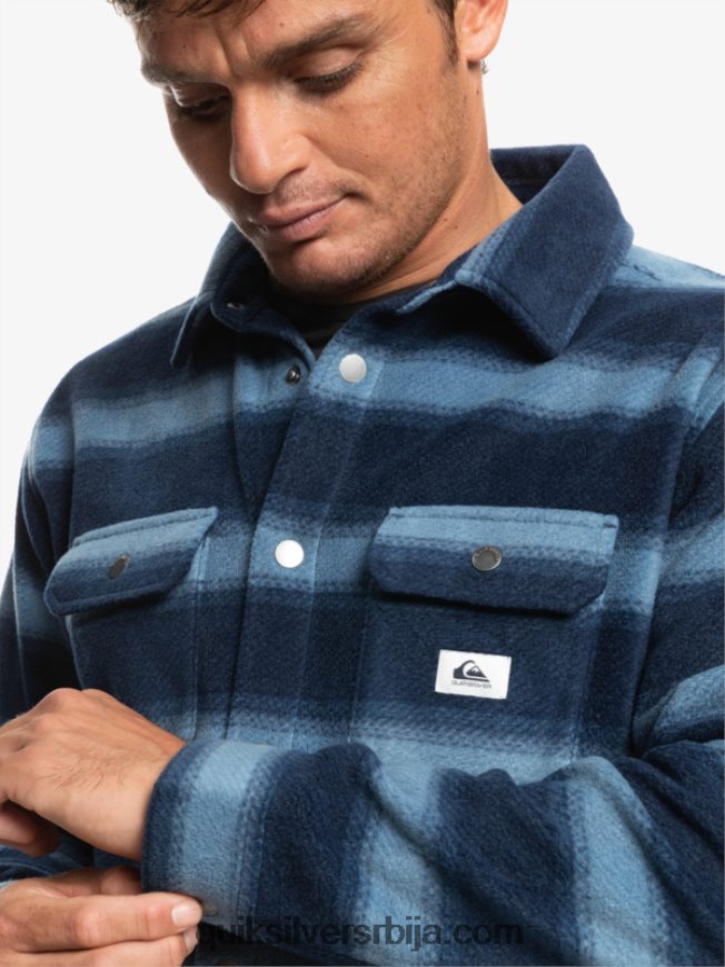 мушкарци Quiksilver фланел кошуља дугих рукава сурф даис морнарски блејзер фланел трака Z824VN1556