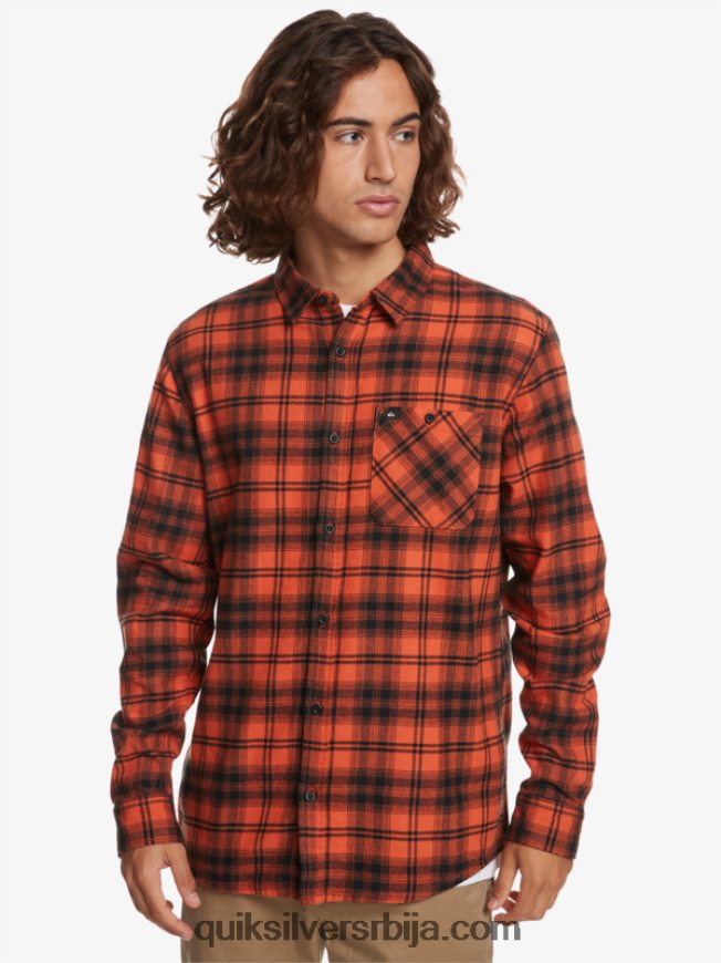 мушкарци Quiksilver хаттон кошуља дугих рукава изгорели окер хаттон Z824VN1559