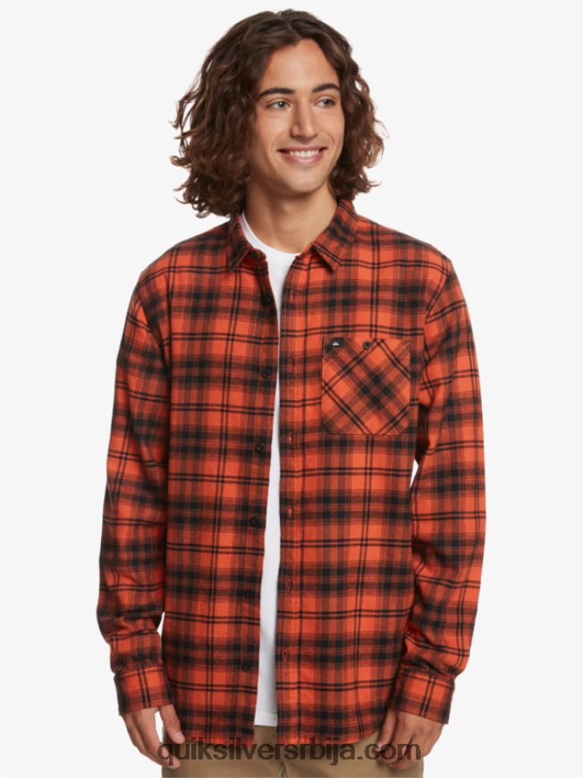 мушкарци Quiksilver хаттон кошуља дугих рукава изгорели окер хаттон Z824VN1559