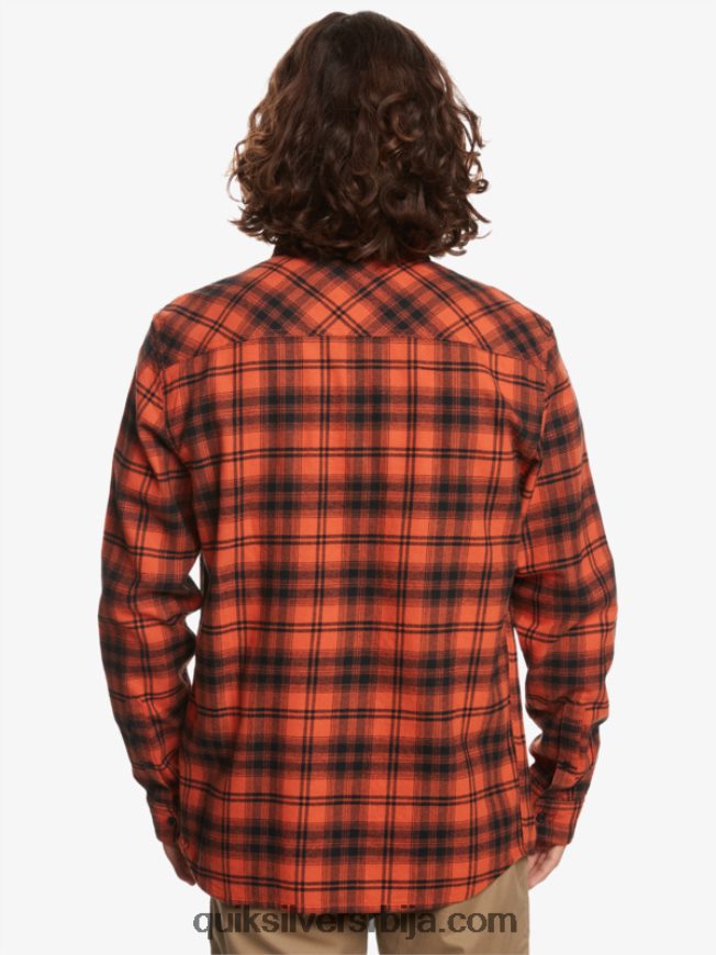 мушкарци Quiksilver хаттон кошуља дугих рукава изгорели окер хаттон Z824VN1559