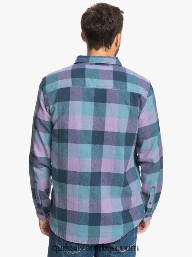 мушкарци Quiksilver фланел кошуља дугих рукава мајка инсигнија плава матица Z824VN1572