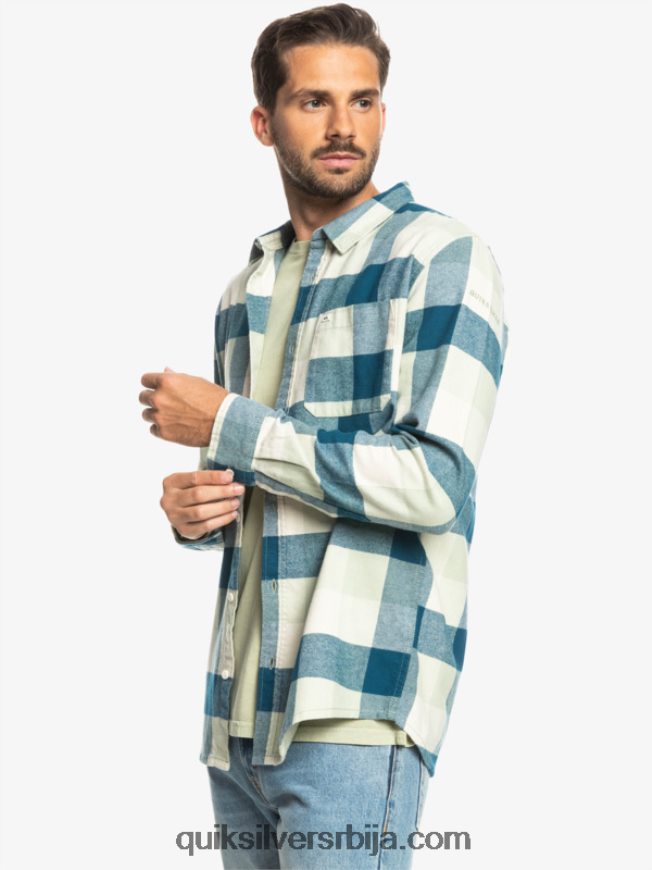 мушкарци Quiksilver фланел кошуља дугих рукава мајка пустињска жалфија матица Z824VN1573
