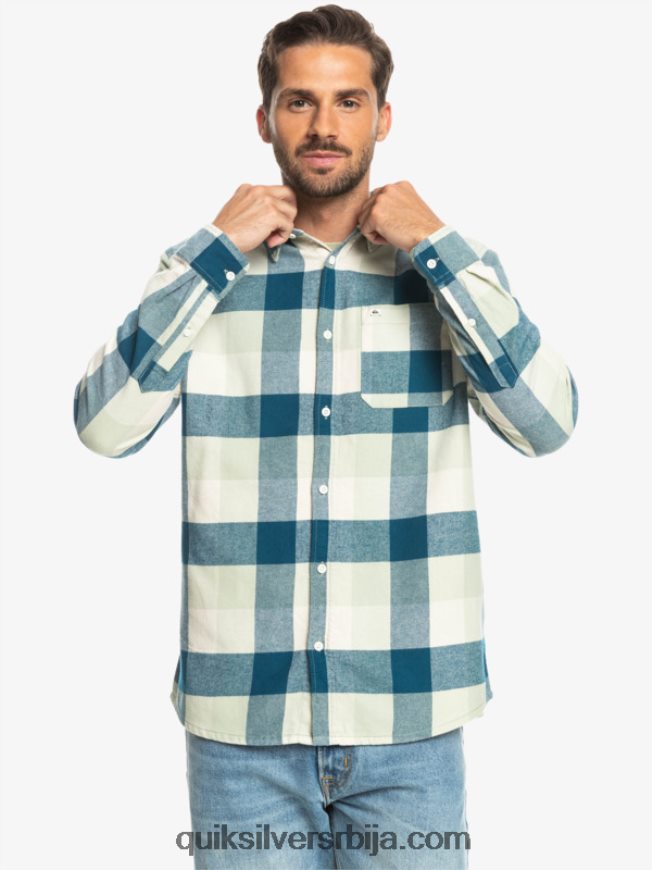 мушкарци Quiksilver фланел кошуља дугих рукава мајка пустињска жалфија матица Z824VN1573