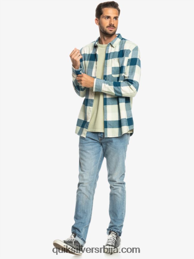 мушкарци Quiksilver фланел кошуља дугих рукава мајка пустињска жалфија матица Z824VN1573