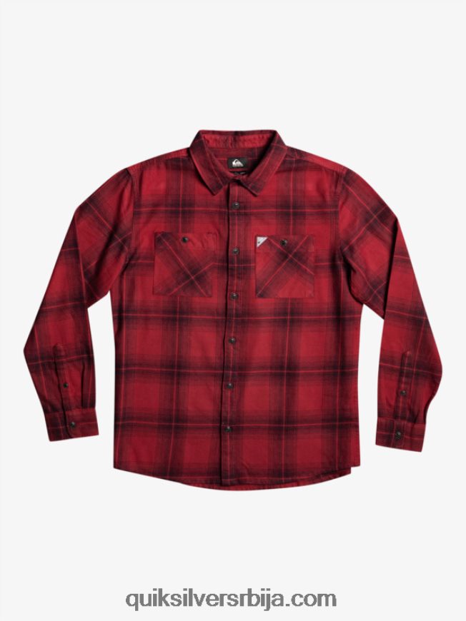 мушкарци Quiksilver сатурн карирана кошуља дугих рукава рубин вино сатурн Z824VN1691
