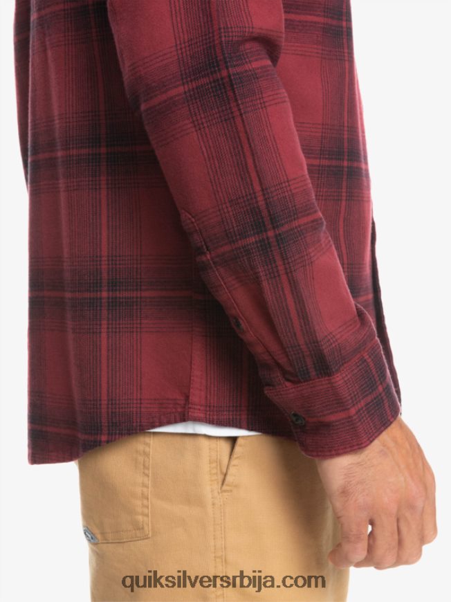 мушкарци Quiksilver сатурн карирана кошуља дугих рукава рубин вино сатурн Z824VN1691