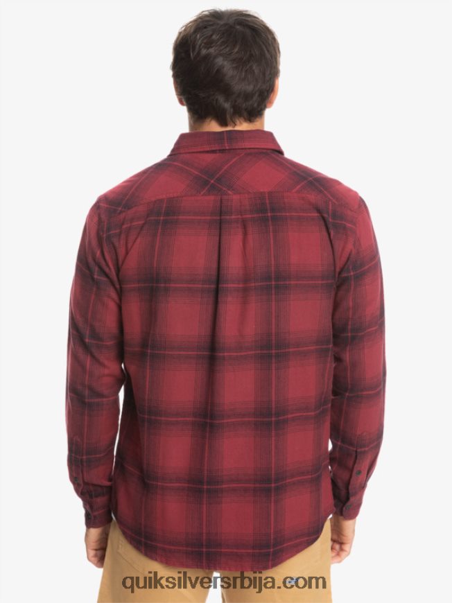 мушкарци Quiksilver сатурн карирана кошуља дугих рукава рубин вино сатурн Z824VN1691